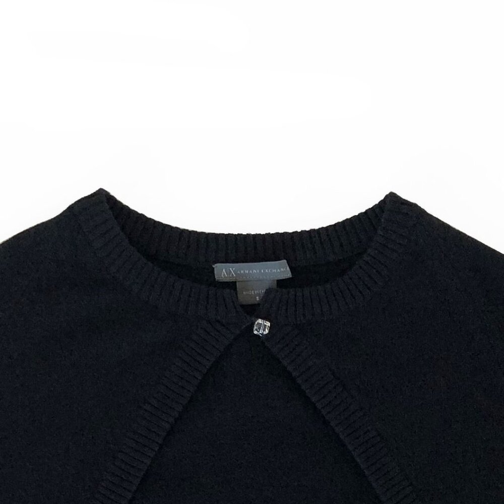 A/X Armani Exchange Cashmere Cropped Cardigan - Picture 2 of 4